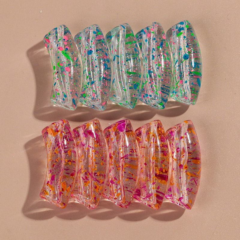 Colorful Acrylic Bamboo Tube Beads For DIY Bracelet Necklace Making 1