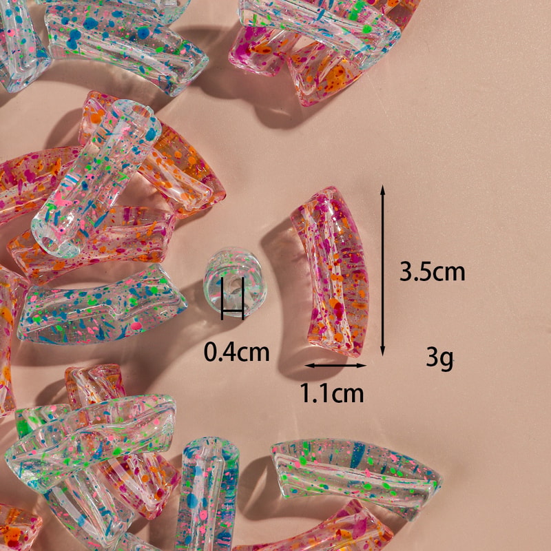 Colorful Acrylic Bamboo Tube Beads For DIY Bracelet Necklace Making 2