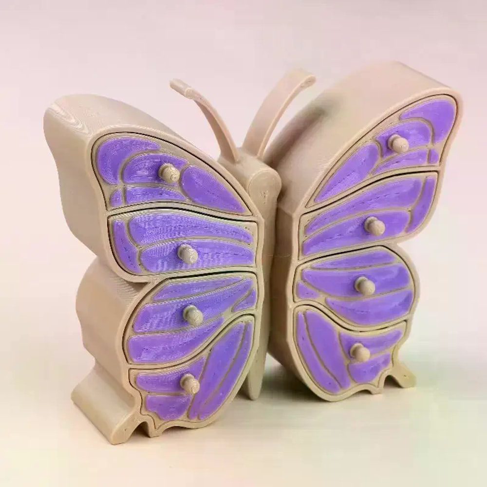 Luxury Multi-Layer Jewelry Box with Large Butterfly Capacity & Desktop Storage