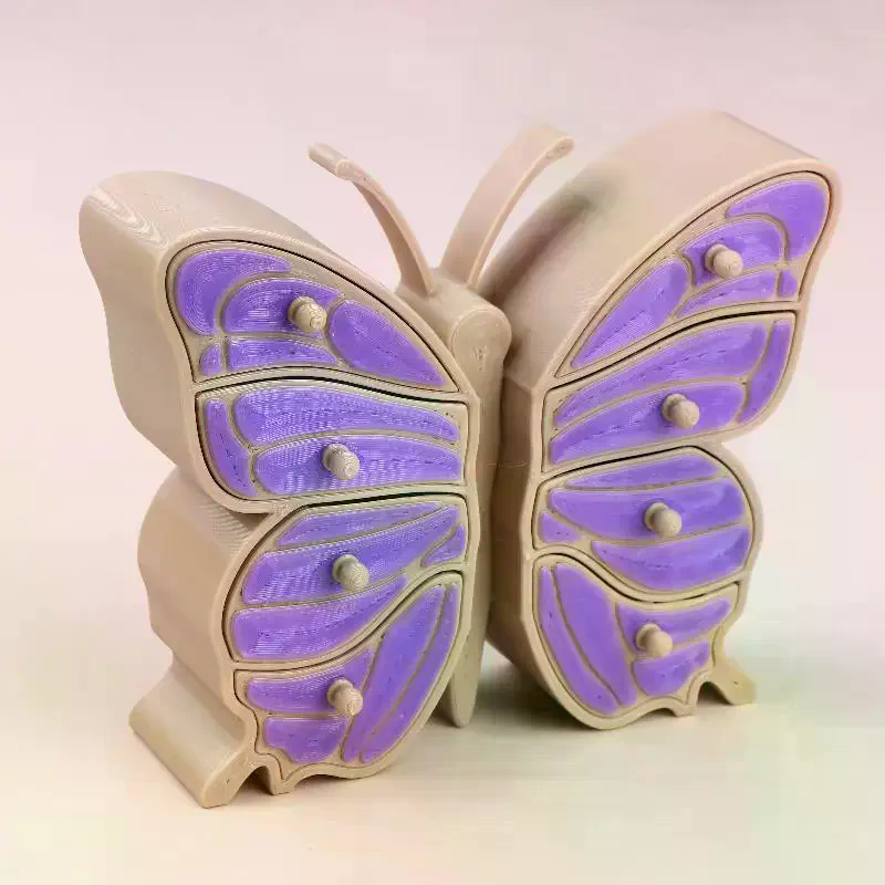 Luxury Multi-Layer Jewelry Box with Large Butterfly Capacity & Desktop Storage