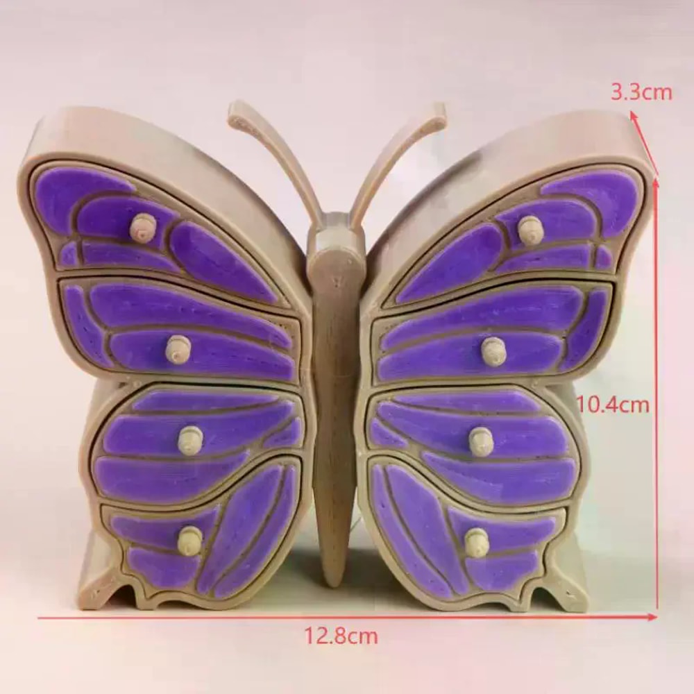 Luxury Multi-Layer Jewelry Box with Large Butterfly Capacity & Desktop Storage