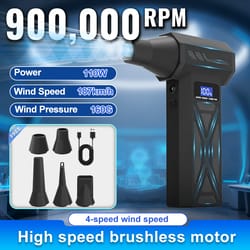 adjustable turbo air blower with led battery display – cordless compressed air duster