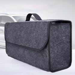 large car trunk organizer with anti-slip compartments for boots & accessories