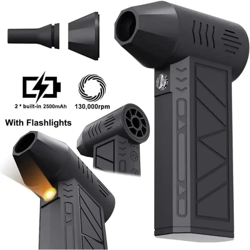 TurboJet Pro Handheld Air Blower Electric Air Blower With Brushless Motor USB Rechargeable 0