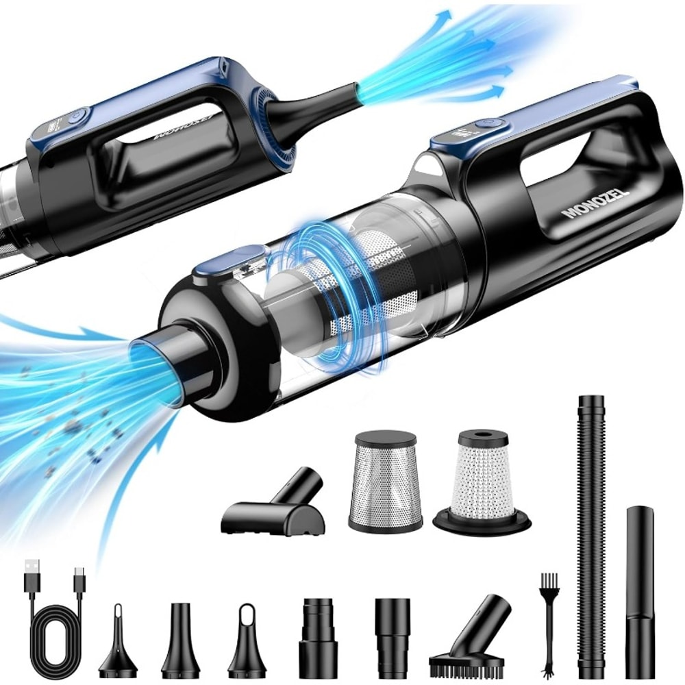 Portable Cordless Car Vacuum Cleaner Strong Suction Handheld 6