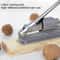 Stainless Steel Nutcracker Tool for Walnuts, Pecans & Almonds with Adjustable Wooden Base