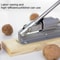 Stainless Steel Nutcracker Tool for Walnuts, Pecans & Almonds with Adjustable Wooden Base