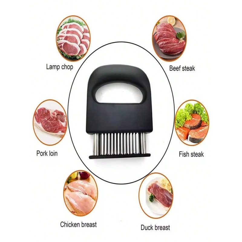 Meat Tenderizer Tool Stainless Steel Steak and BBQ Marinade Needle Press