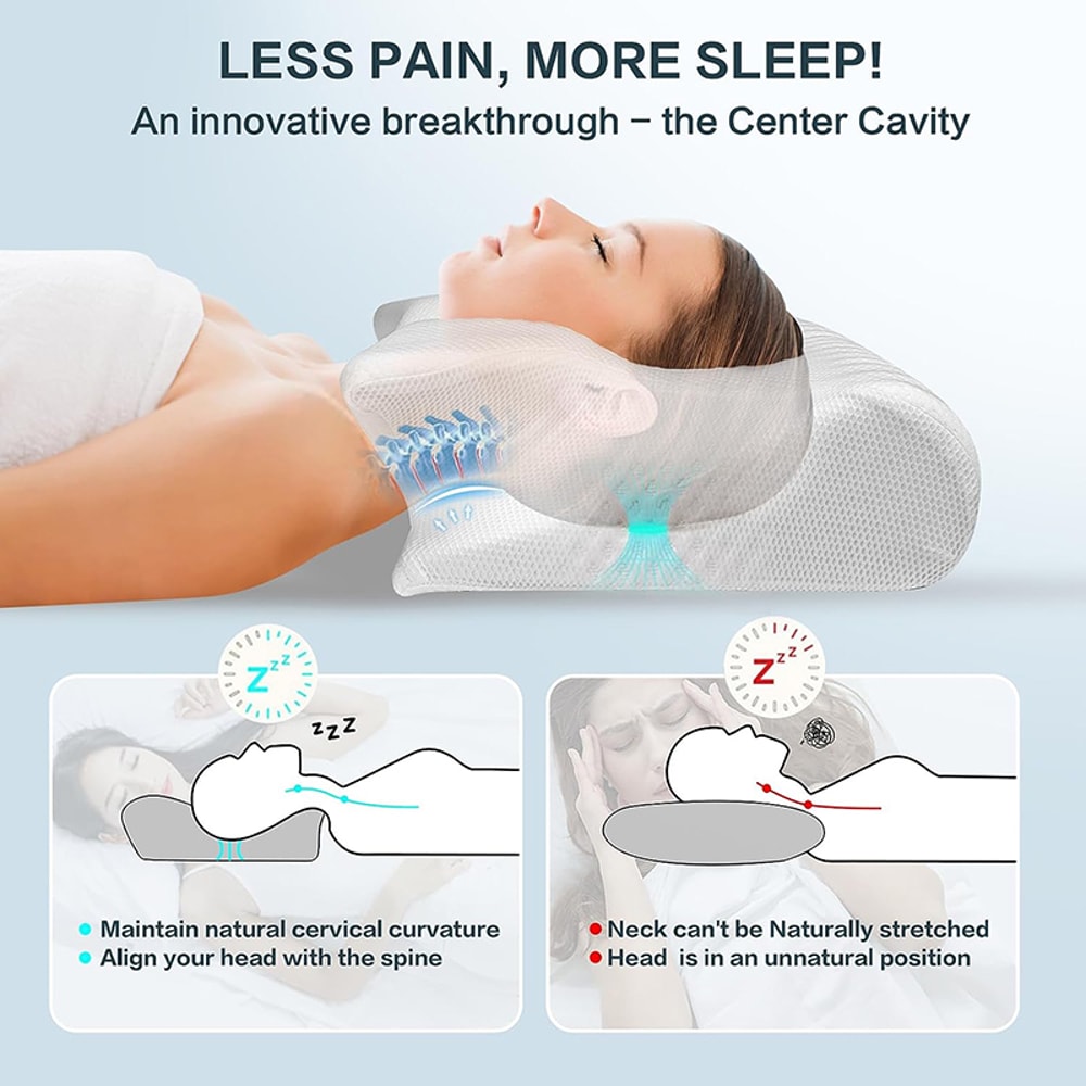 DreamAlign Orthopedic Cervical Pillow for Neck Pain Relief and Deep Sleep Support