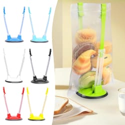adjustable food storage bag holder stand for hands free freezer bag filling