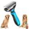 GentleGrip Pet Grooming Brush for Dogs & Cats with Stainless Steel Deshedding Comb