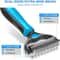 GentleGrip Pet Grooming Brush for Dogs & Cats with Stainless Steel Deshedding Comb