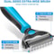 GentleGrip Pet Grooming Brush for Dogs & Cats with Stainless Steel Deshedding Comb