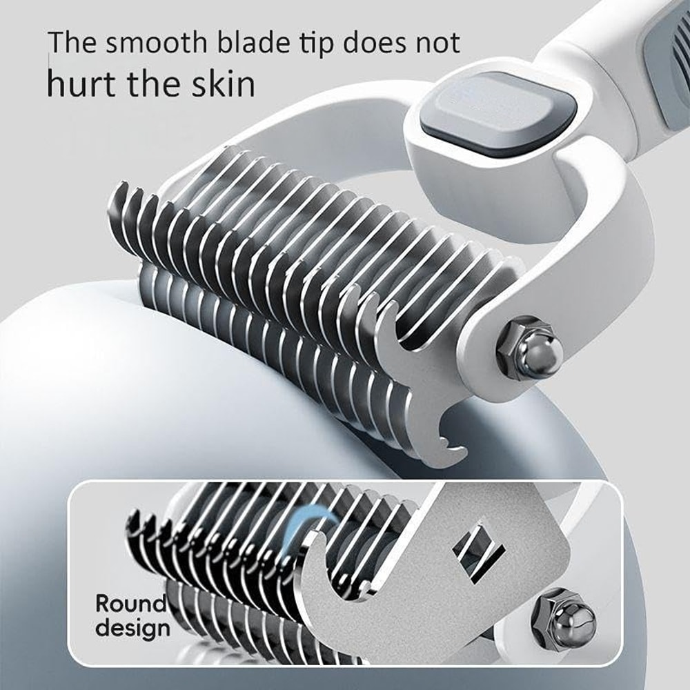 Dual-Sided Pet Grooming Brush for Dogs & Cats Hair Deshedding and Dematting