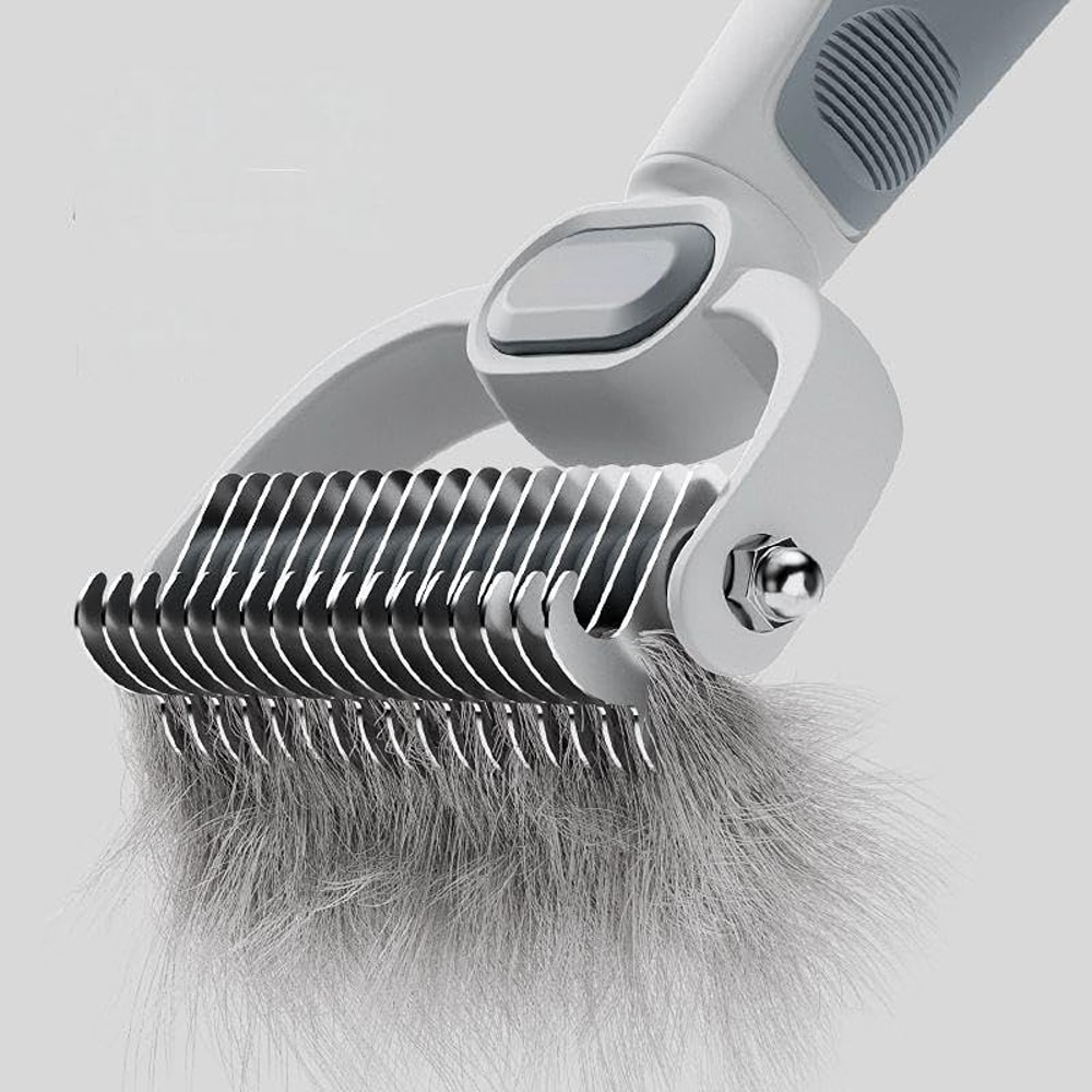 Dual-Sided Pet Grooming Brush for Dogs & Cats Hair Deshedding and Dematting