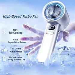 arcticflow portable mini fan with ice cooling & led display