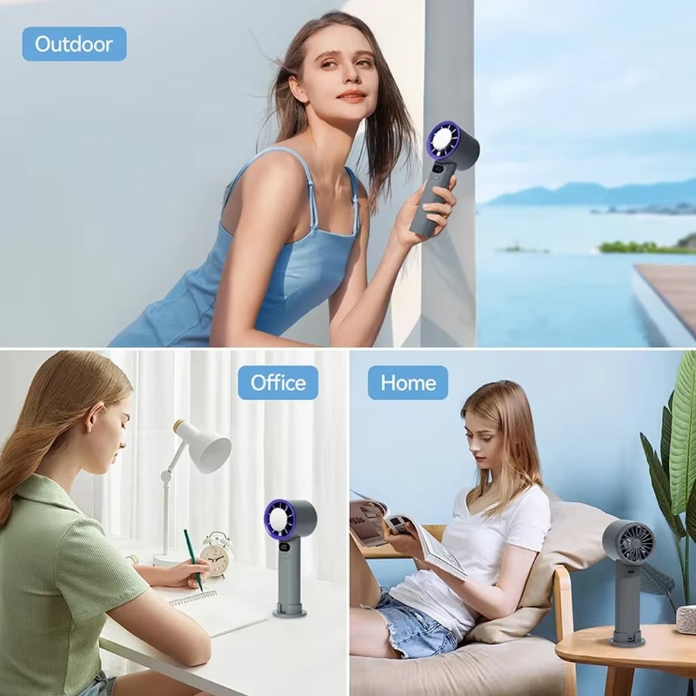ArcticFlow Portable Mini Fan With Ice Cooling LED Display 4