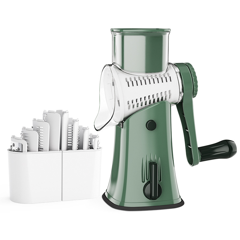 Rotary Cheese Grater and Vegetable Slicer for Fast Kitchen Prep