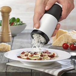 portable cheese grater handheld shredder for cheese, chocolate & vegetable prep