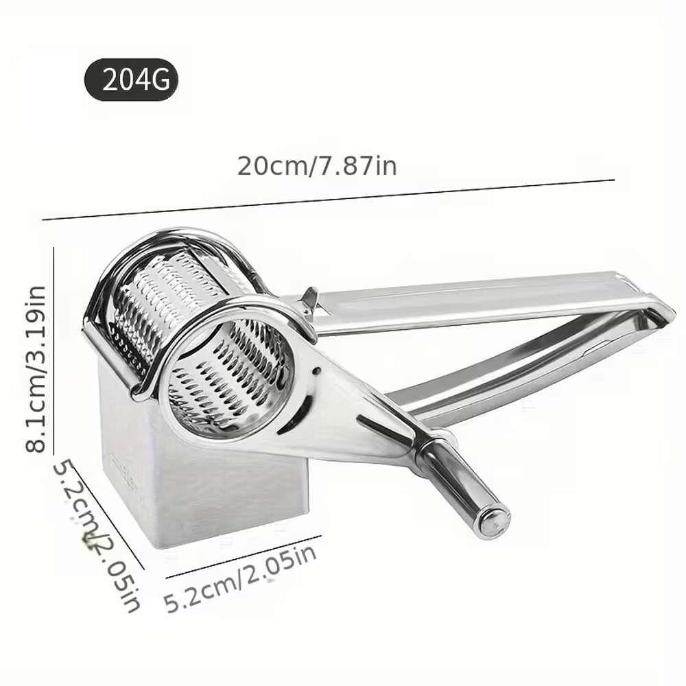 Stainless Steel Rotary Cheese Grater Handheld Nut And Chocolate Slicer 1