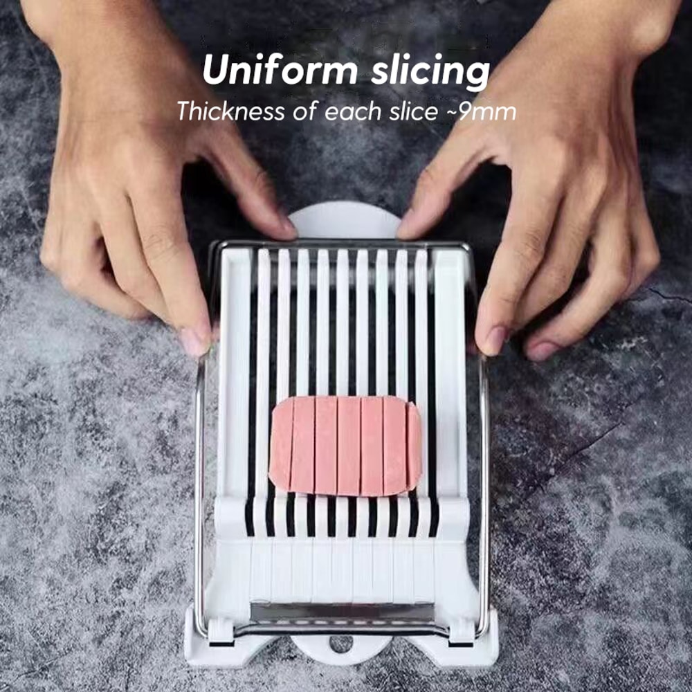 PrecisionSlice Stainless Steel Egg & Fruit Slicer for Luncheon Meat, Cheese and Bananas
