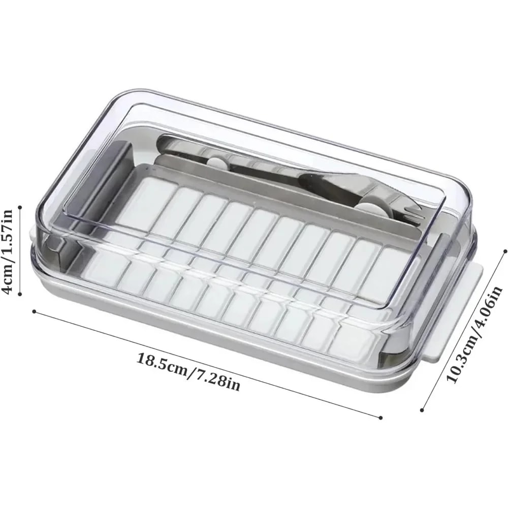 FreshSlice Butter Dish with Lid and Cutter Airtight Butter Storage Container