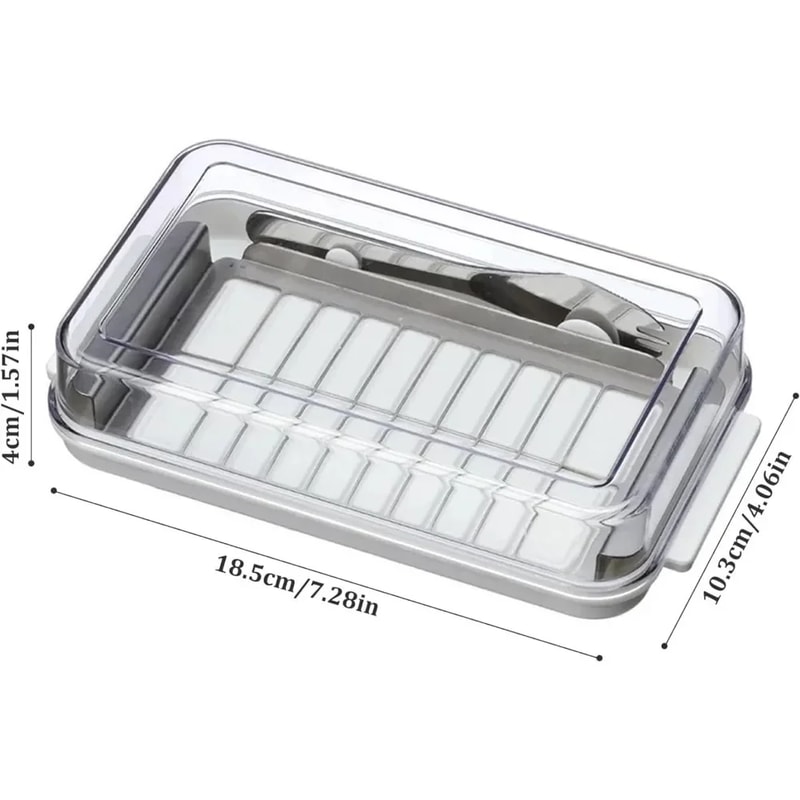 FreshSlice Butter Dish with Lid and Cutter Airtight Butter Storage Container
