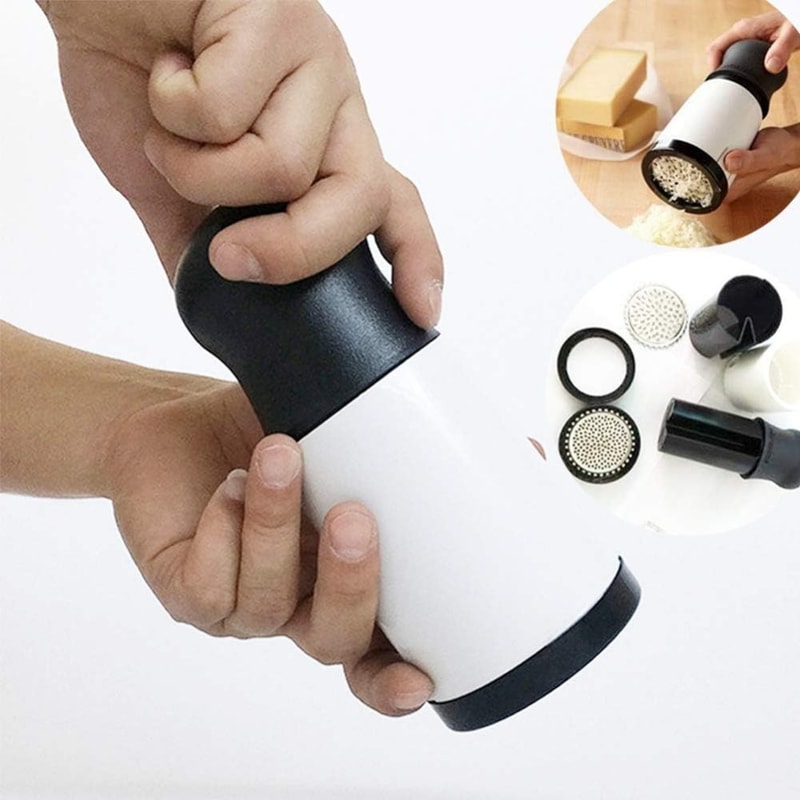 Stainless Steel Cheese Grater with Dual Blades for Parmesan, Chocolate & Butter