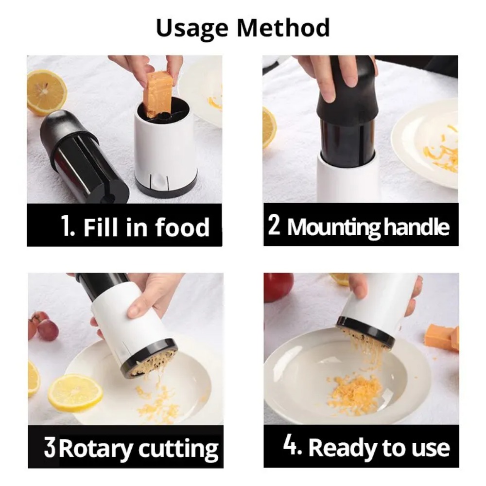 Stainless Steel Cheese Grater with Dual Blades for Parmesan, Chocolate & Butter