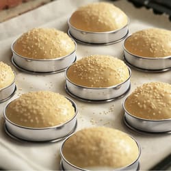 stainless steel english muffin rings set for crumpets, eggs & tart baking