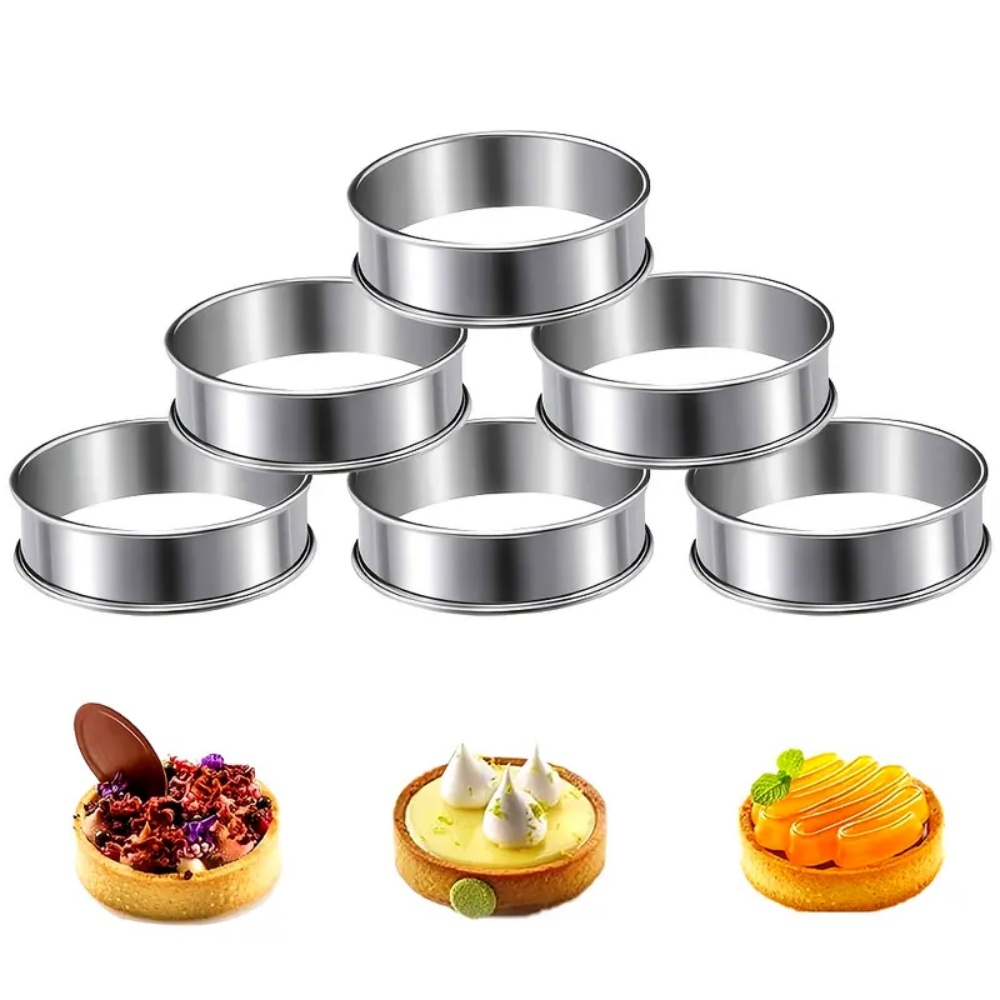 Stainless Steel English Muffin Rings Set For Crumpets Eggs Tart Baking 1