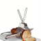 Stainless Steel BBQ Meat Slicer Tongs Portable Bread And Ham Cutter For Camping Kitchen Use 1