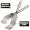 Stainless Steel BBQ Meat Slicer Tongs Portable Bread And Ham Cutter For Camping Kitchen Use 2