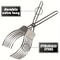 Stainless Steel BBQ Meat Slicer Tongs Portable Bread And Ham Cutter For Camping Kitchen Use 2