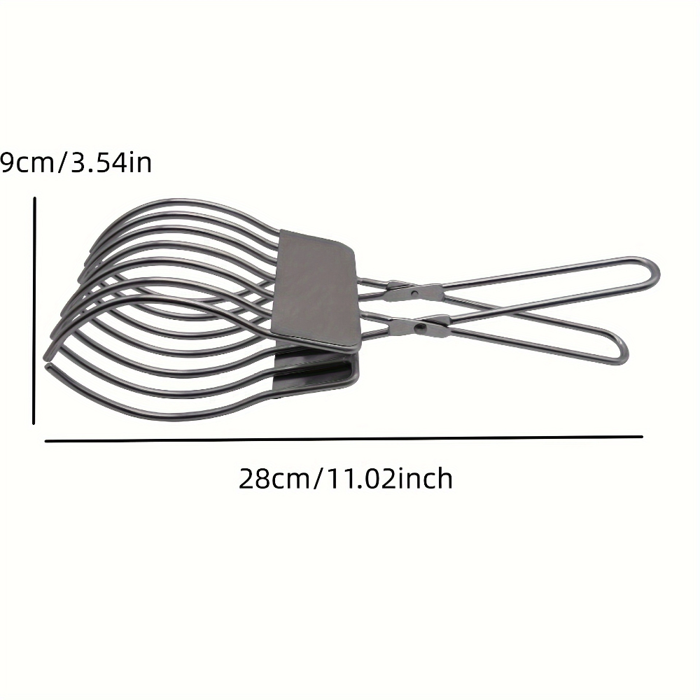 Stainless Steel BBQ Meat Slicer Tongs Portable Bread And Ham Cutter For Camping Kitchen Use 5