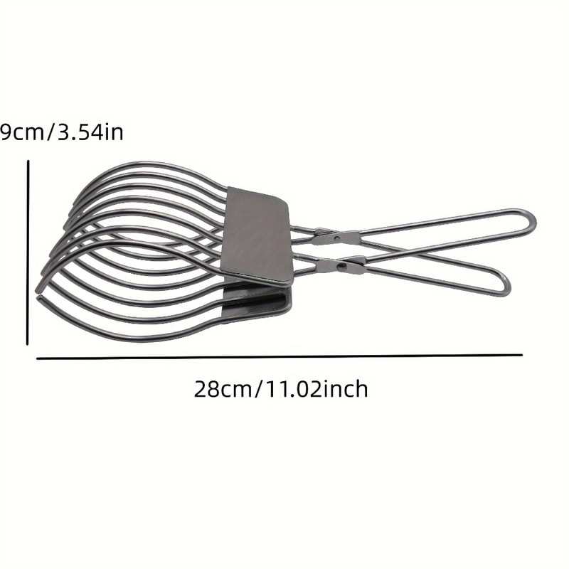 Stainless Steel BBQ Meat Slicer Tongs Portable Bread And Ham Cutter For Camping Kitchen Use 5