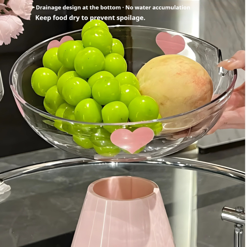 Elegant Fruit Serving Tray with Drain Base Luxury Snack & Dessert Display Plate