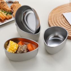 stainless steel steamed egg bowl with lid for poached eggs, baby food & healthy meal prep