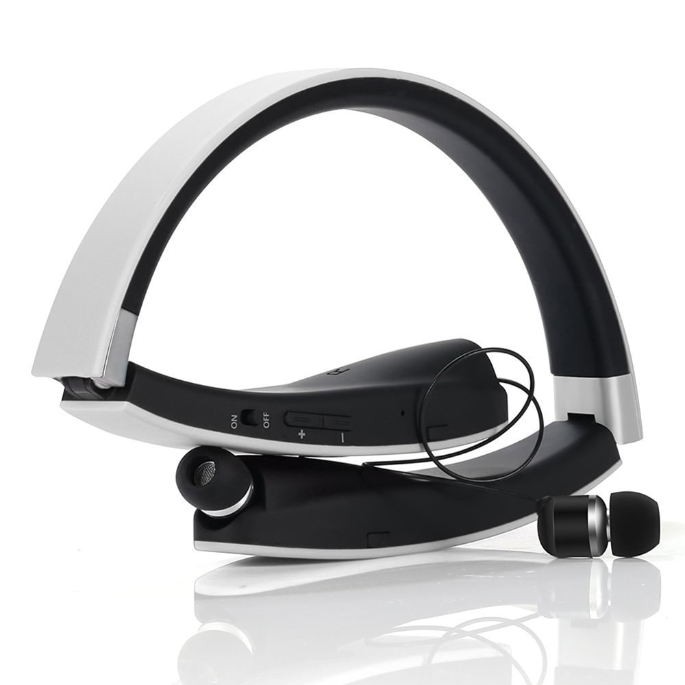 FlexTune Wireless Neckband Earbuds with Foldable Telescopic Design & HD Mic