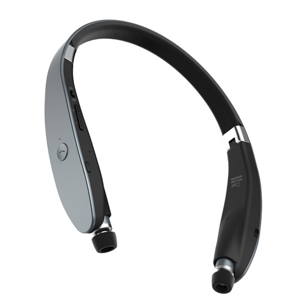 FlexTune Wireless Neckband Earbuds with Foldable Telescopic Design & HD Mic