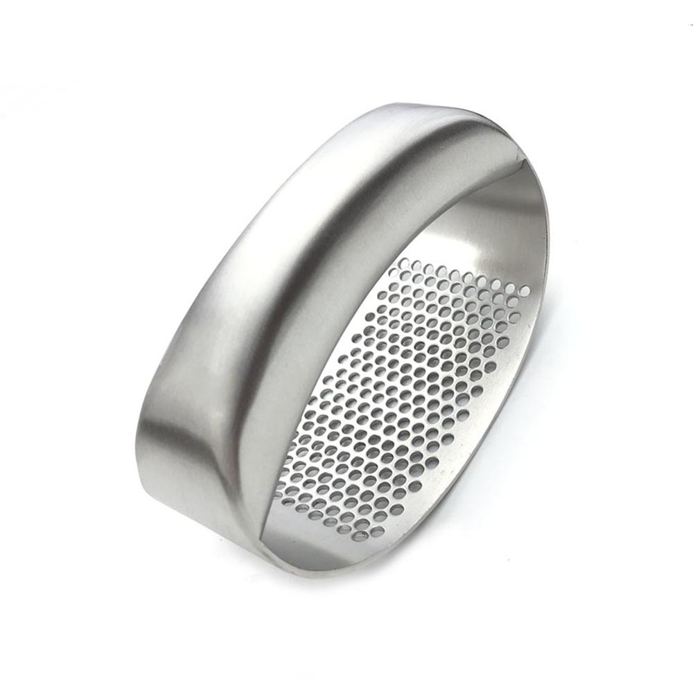 Stainless Steel Garlic Press Ring Manual Garlic Crusher Tool