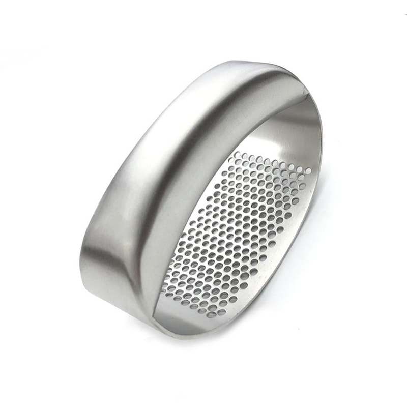 Stainless Steel Garlic Press Ring Manual Garlic Crusher Tool