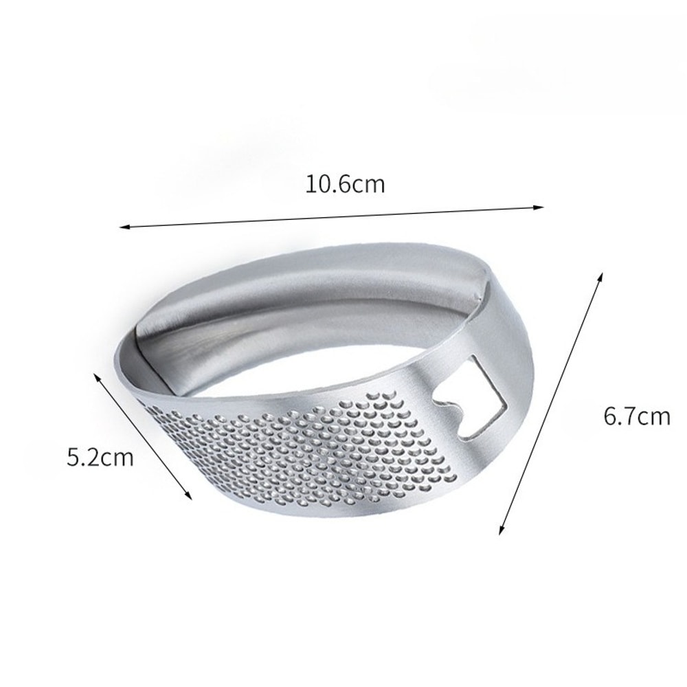 Stainless Steel Garlic Press Ring Manual Garlic Crusher Tool