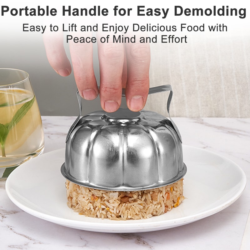 Japanese Omurice Mold Stainless Steel Rice Shaper for Sushi, Fried Rice & Egg Rice Creations