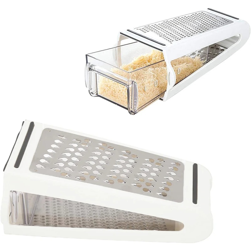 MultiFunction Cheese Grater With Container And Stainless Steel Vegetable Slicer 0