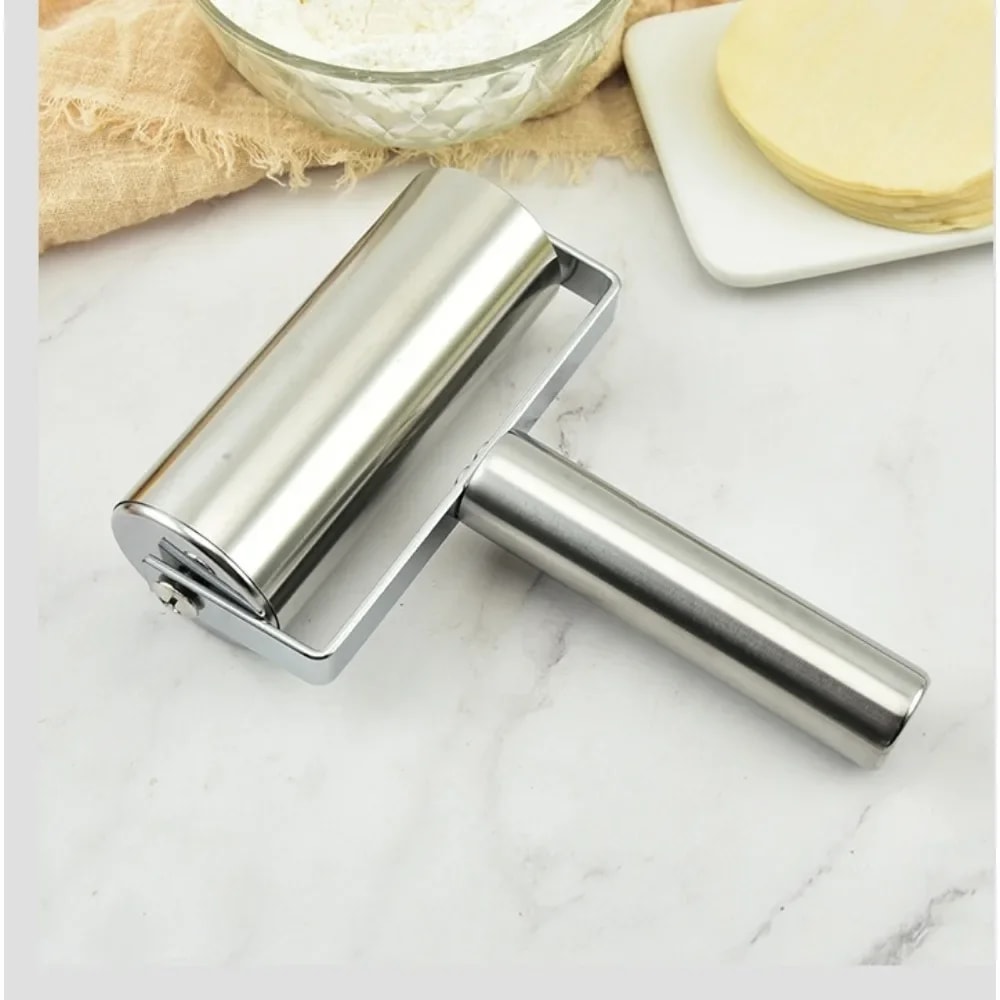 Stainless Steel Dough Roller Pin for Fondant, Pizza, Pastry & Cookie Baking