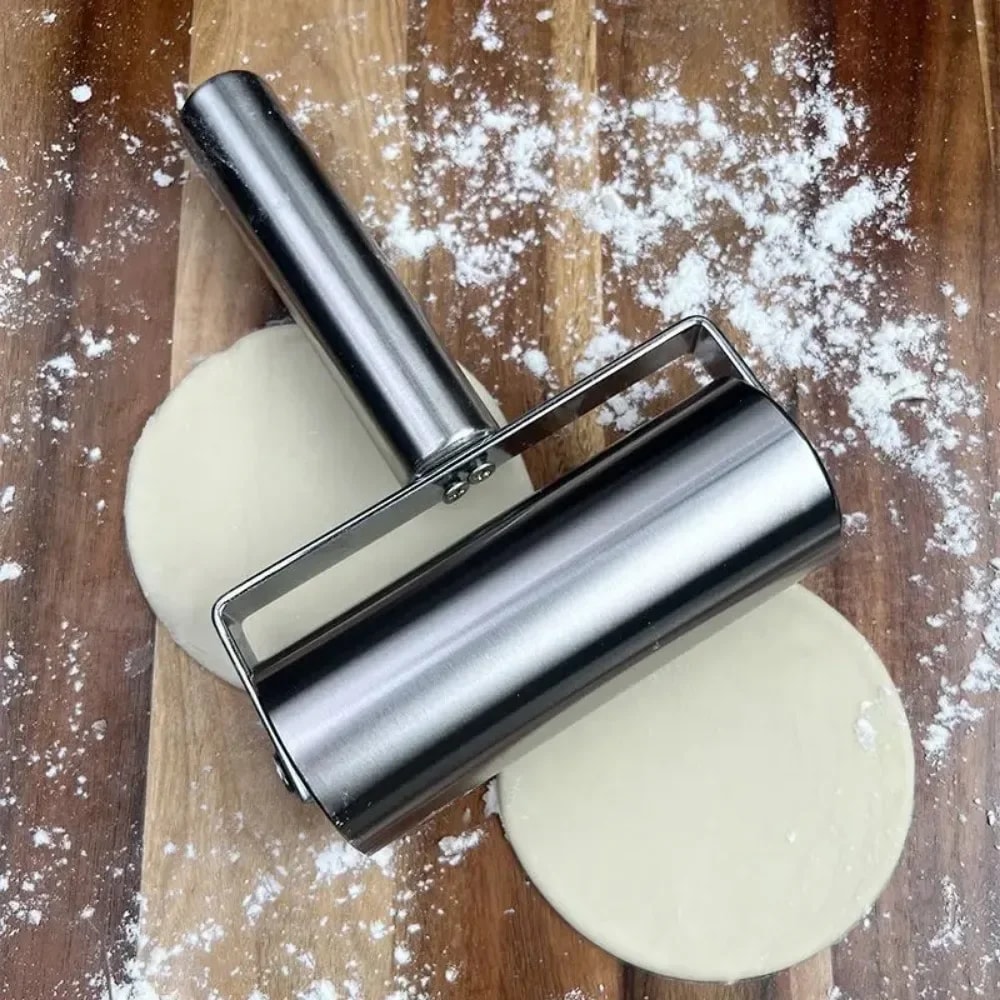 Stainless Steel Dough Roller Pin for Fondant, Pizza, Pastry & Cookie Baking