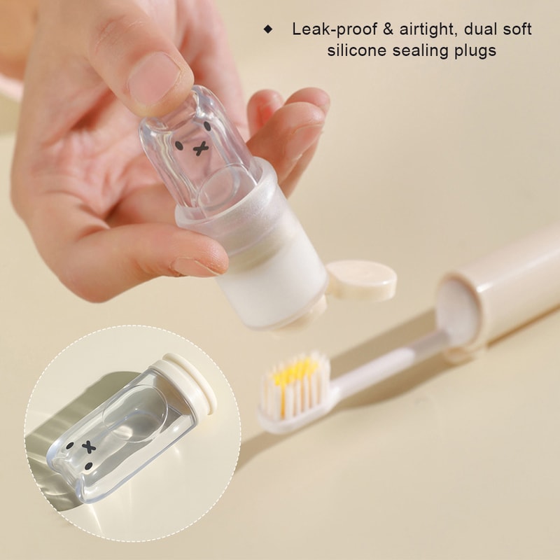 BearGuard Travel Toothbrush With Toothpaste Storage Case Portable Foldable Soft Bristle Brush 0