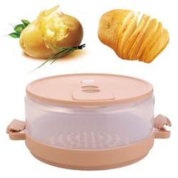 quicksteam microwave potato cooker box for fluffy baked potatoes & crispy bacon