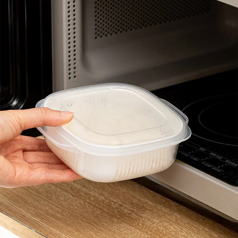 FreshLock Microwave Rice Storage Box Set for Freezer Meal Prep